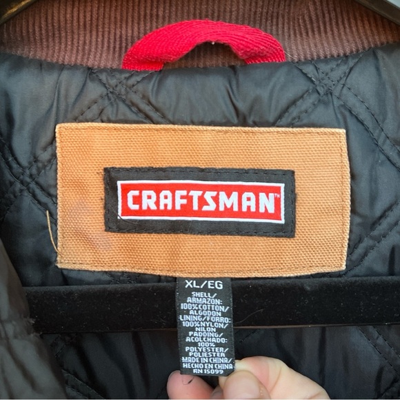 Craftsman Heavy Duty Insulated Canvas Work Jacket Chore Coat Men’s Size XL - Picture 4 of 14